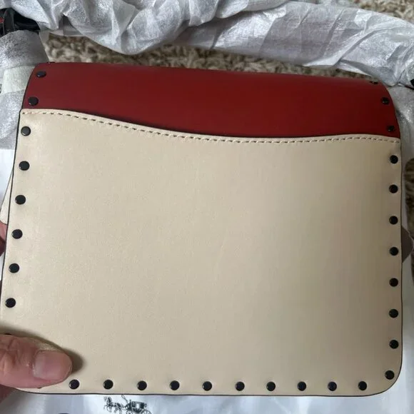 Coach Beat Shoulder Bag 18 In Colorblock With Rivets - Picture 7 of 10